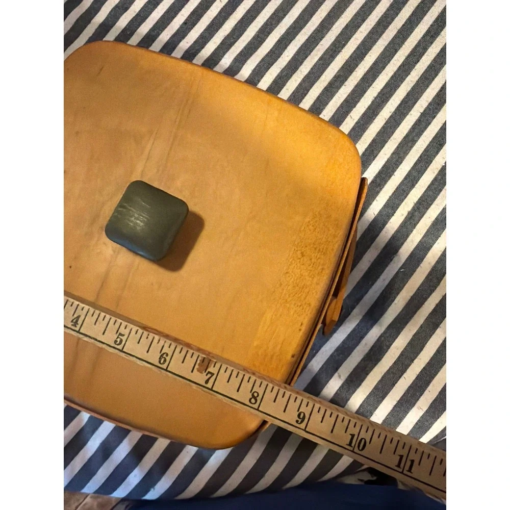 Longaberger Heartland Collection Basket 1999 Square Handwoven Wood Lid Handle
